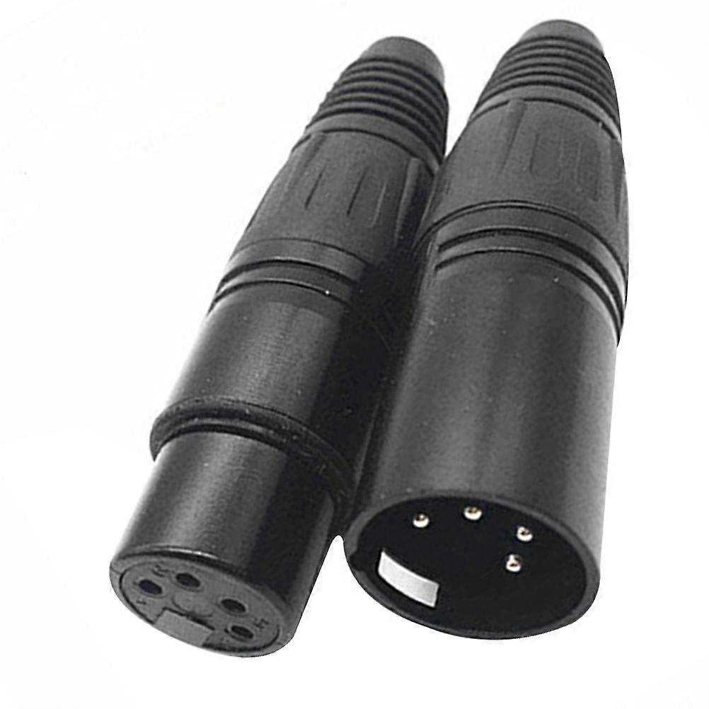 Female Xlr Plug Connector for Connecting 4Pcs Microphone Replacement Plugs