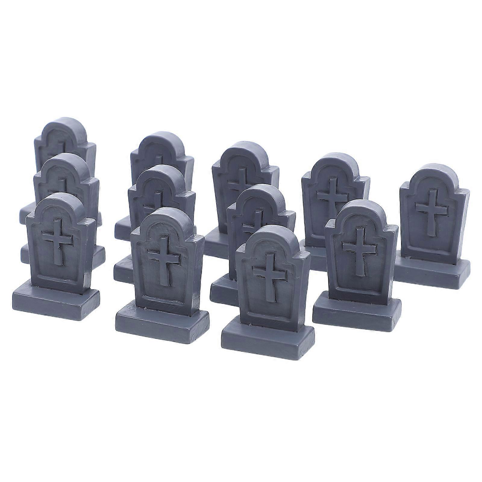 Resin Halloween Decor Decorative Tombstone for Halloween with 40Pcs Count