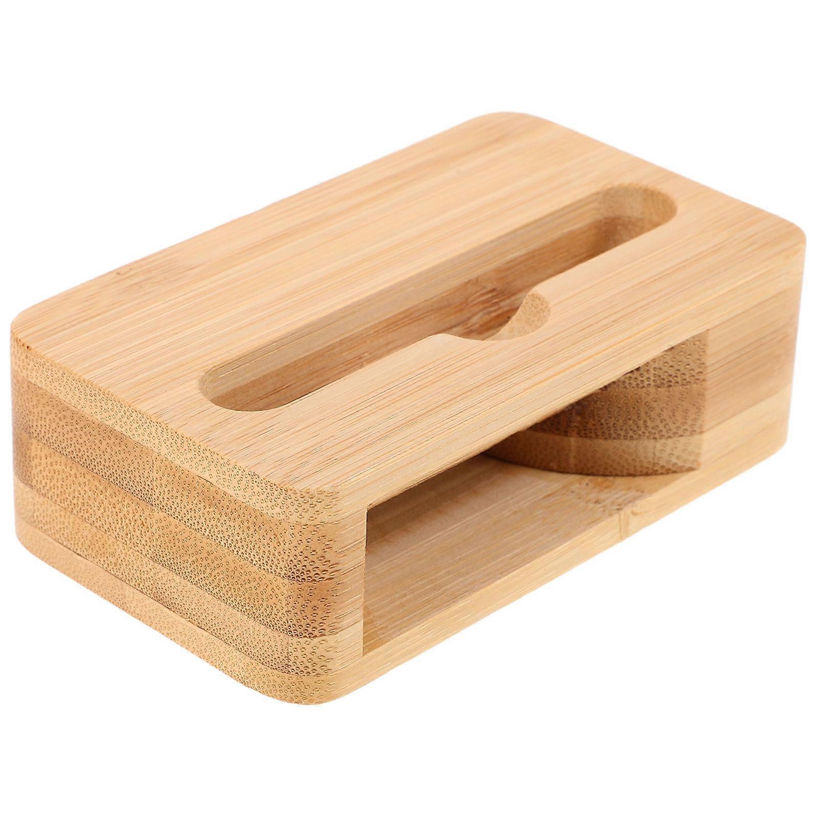 2Pcs Portable Phone Speaker Stand Wooden Amplifier for Video Calls Sound Boost