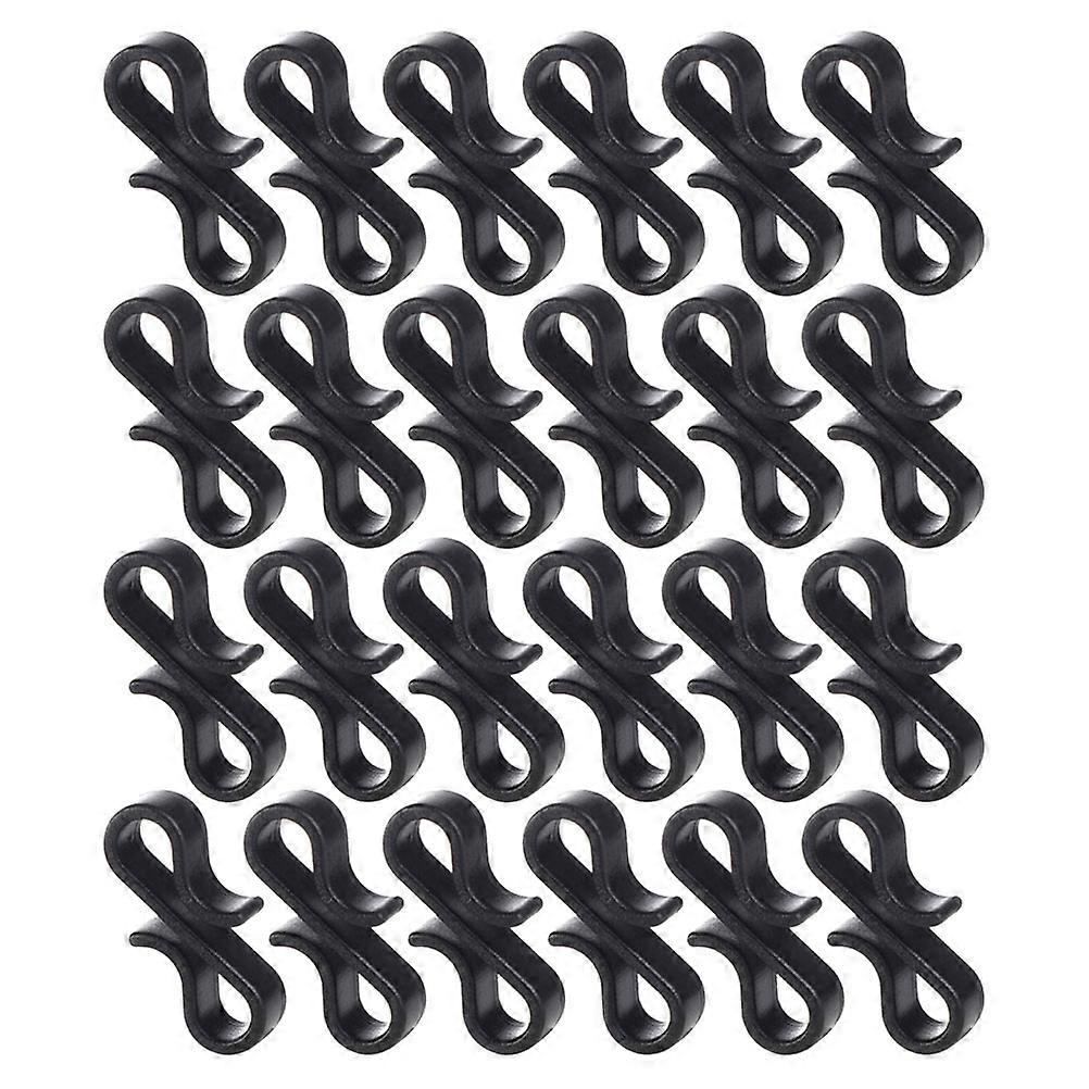 100 Pcs Mini Gutter Hooks For Holiday Decorations Such As Christmas Lights In Black Suitable For Patios And Hotels With Installation