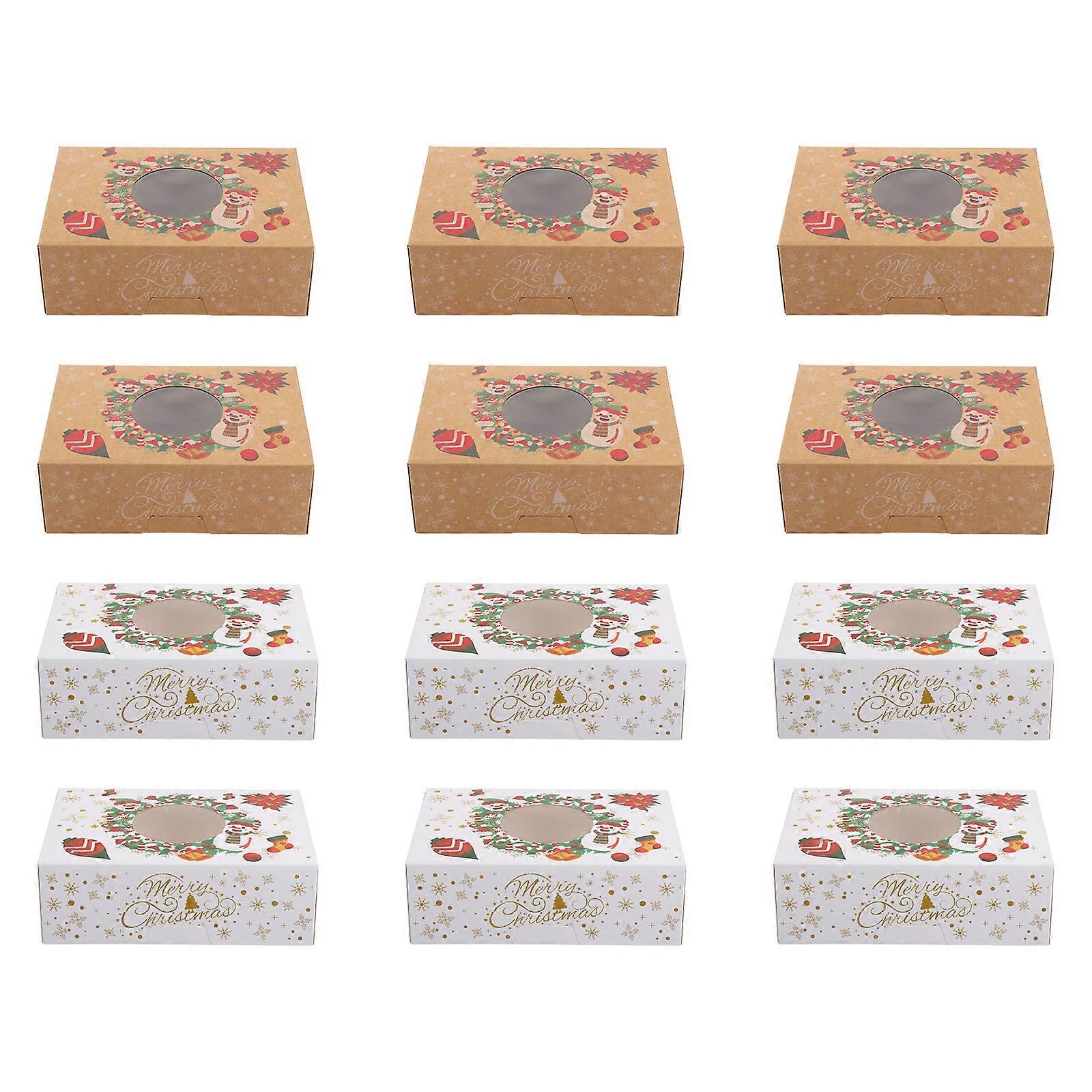Cake Box Christmas Large for Storage 36Pcs Assorted Color Dessert