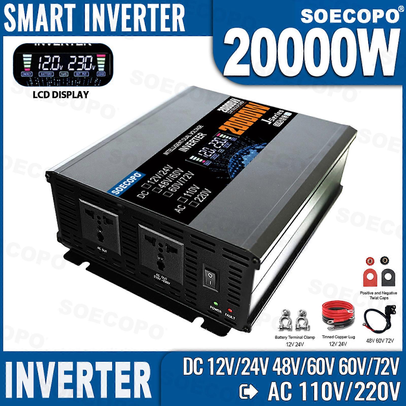 Massive 20000W Inverter Power Beast 12V/24V Dual Voltage Input 110V 220V Output With USB Charging