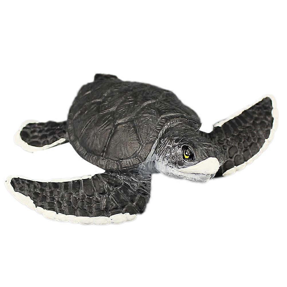 Simulation Turtlet Toy for Kids Playing Black PVC Creature Model