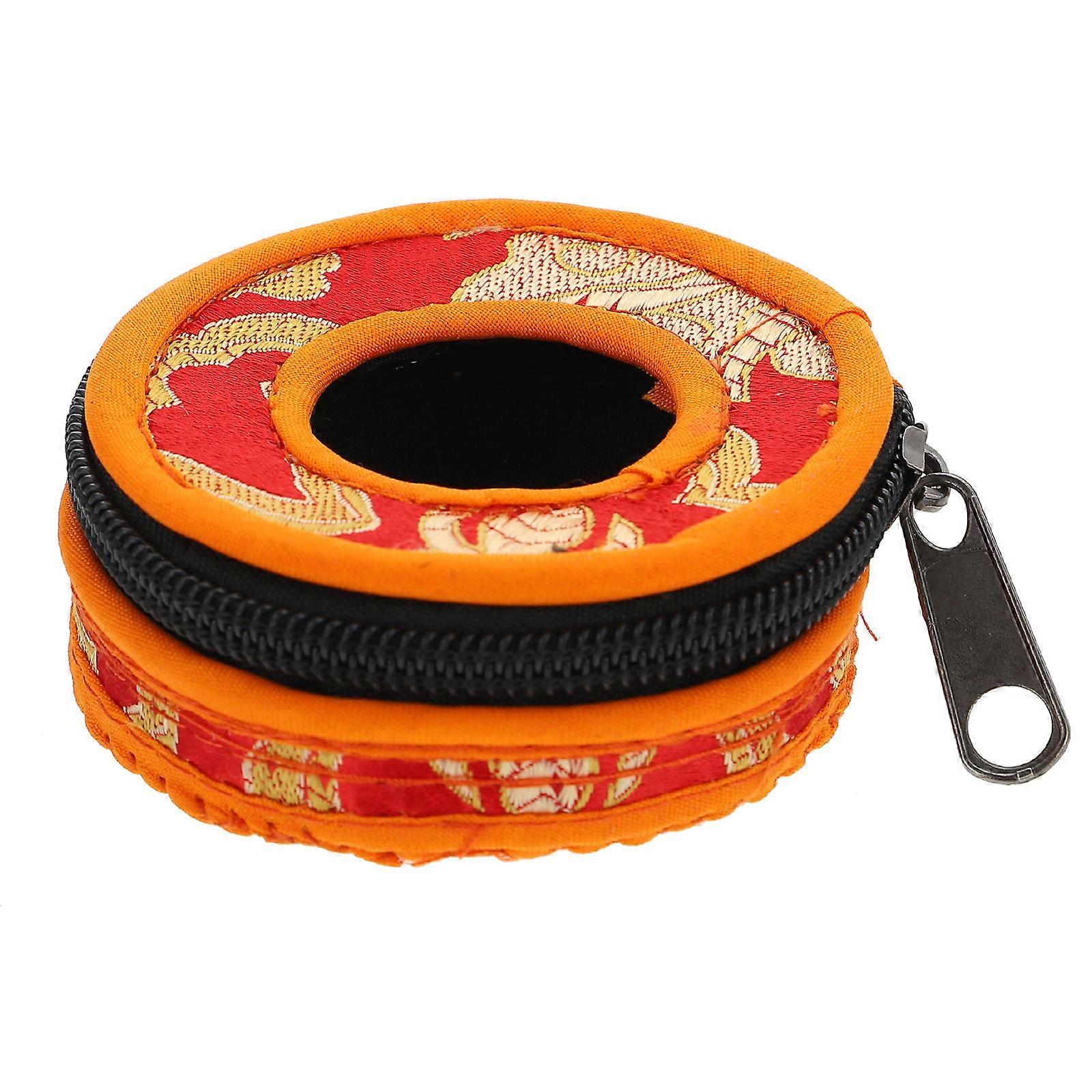 2Pcs Meditation Bell Storage Box for Bell with Red Cotton Material