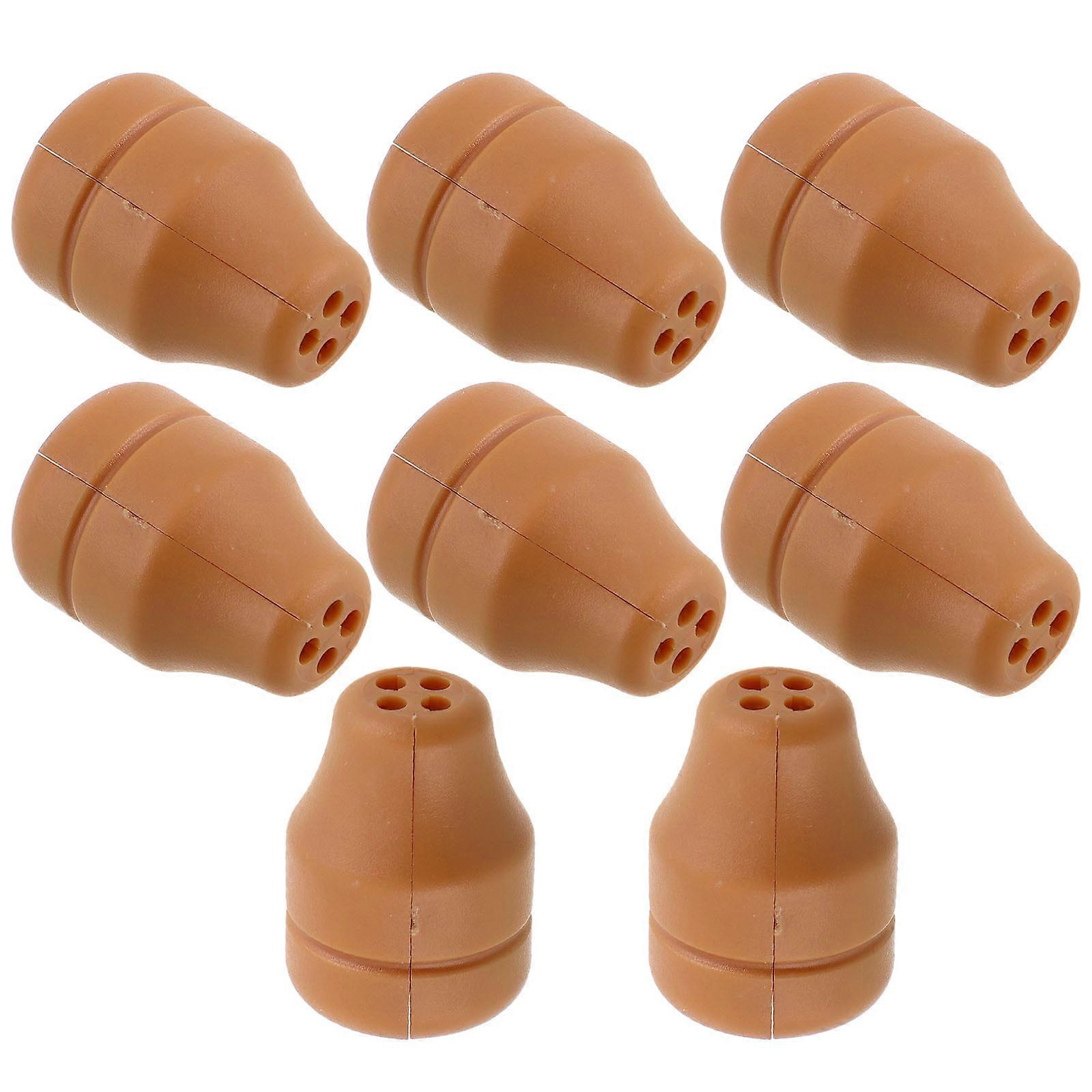Light Brown Window Blind Cord Knobs for Drapery Hardware 16Pcs Plastic