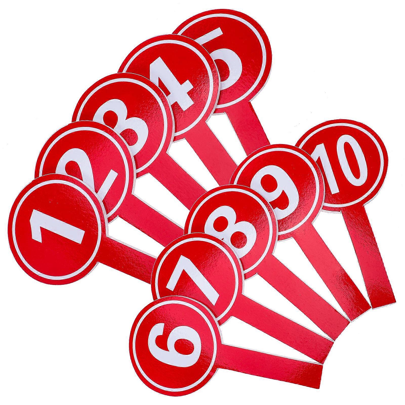 Paddle With Numbers Numbered Paddles Cheerleading Events Foams 10Pcs