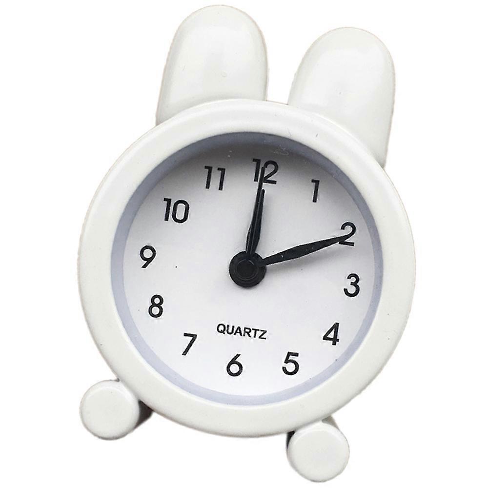 White Alarm Clock Rabbit Ear Desktop Clock for Home Use 2Pcs
