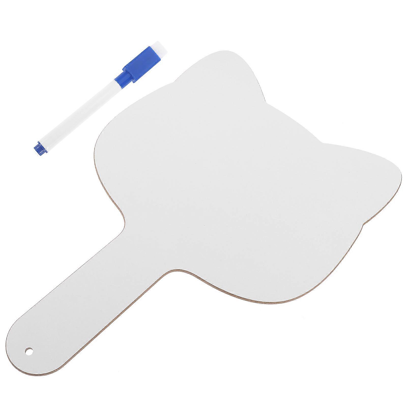 White Answer Board Handheld Paddle for Classroom Use 3Sets