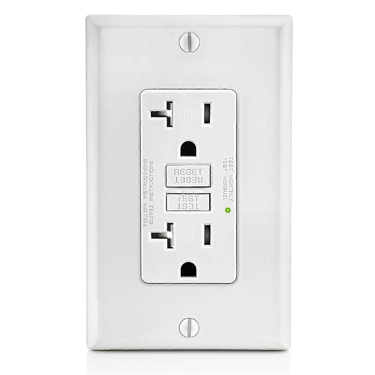 GFCI Outlet 20A, GFI Electrical Receptacle with LED Indicator, 20A Tamper- Ground Fault Circuit Inte