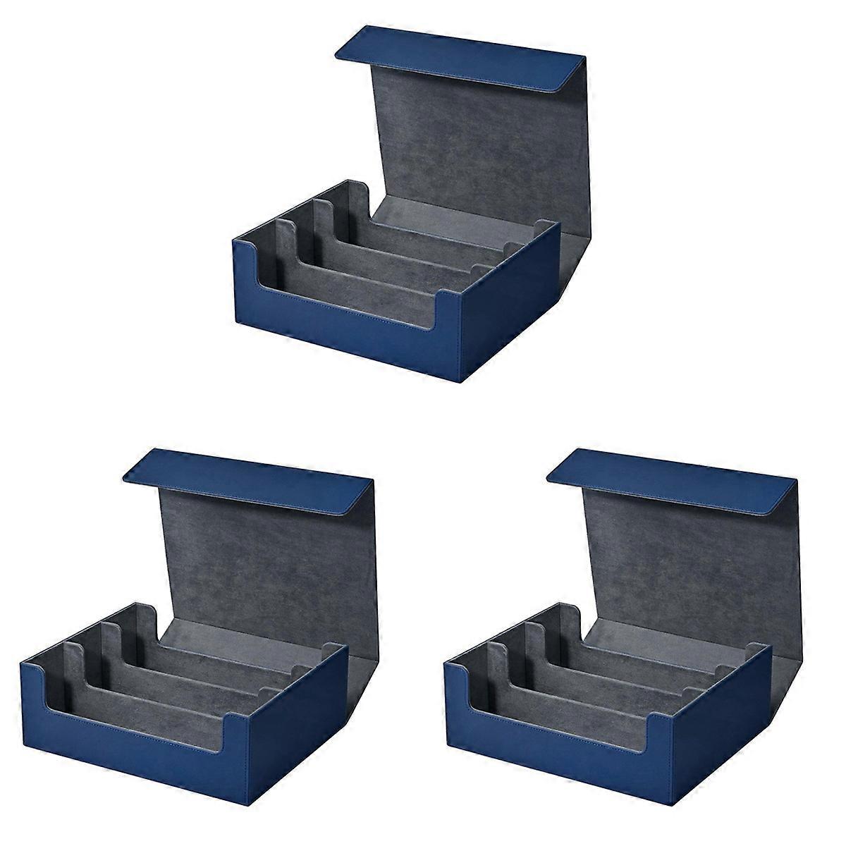 Card Storage Box for Trading Cards, Card Deck Case, Blue