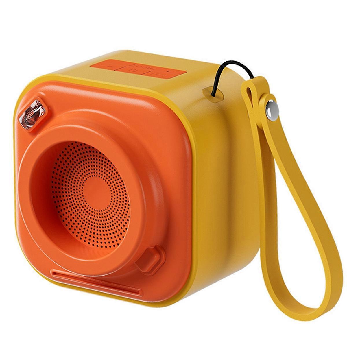 Retro Camera Shape Bluetooth Speaker Wireless Mini Portable Yellow