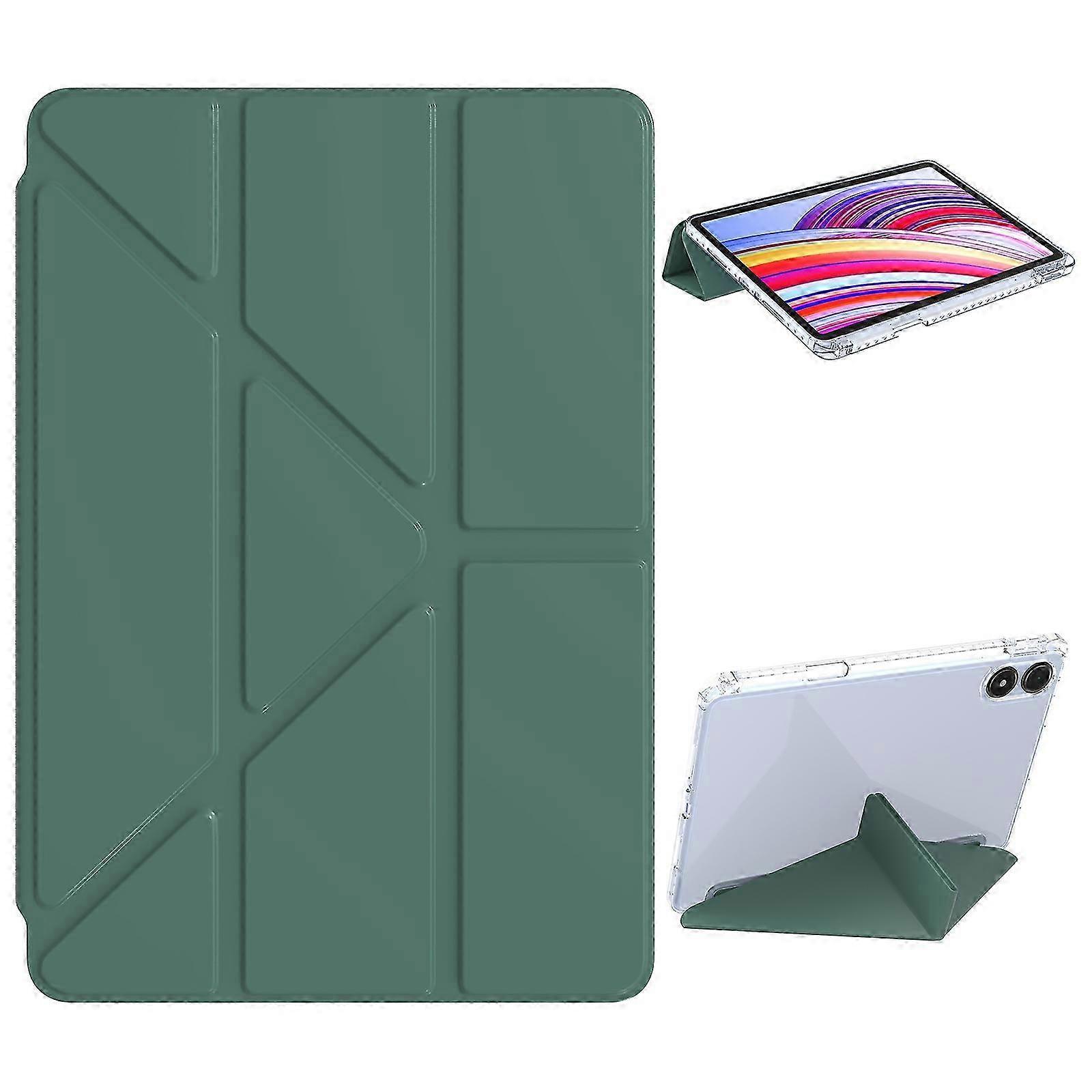 Xiaomi Redmi Pad Pro 5G Pad Pro Poco Pad 4G 折り紙スタンド クリア タブレット カバー ブラック グリーン PU レザー ケース