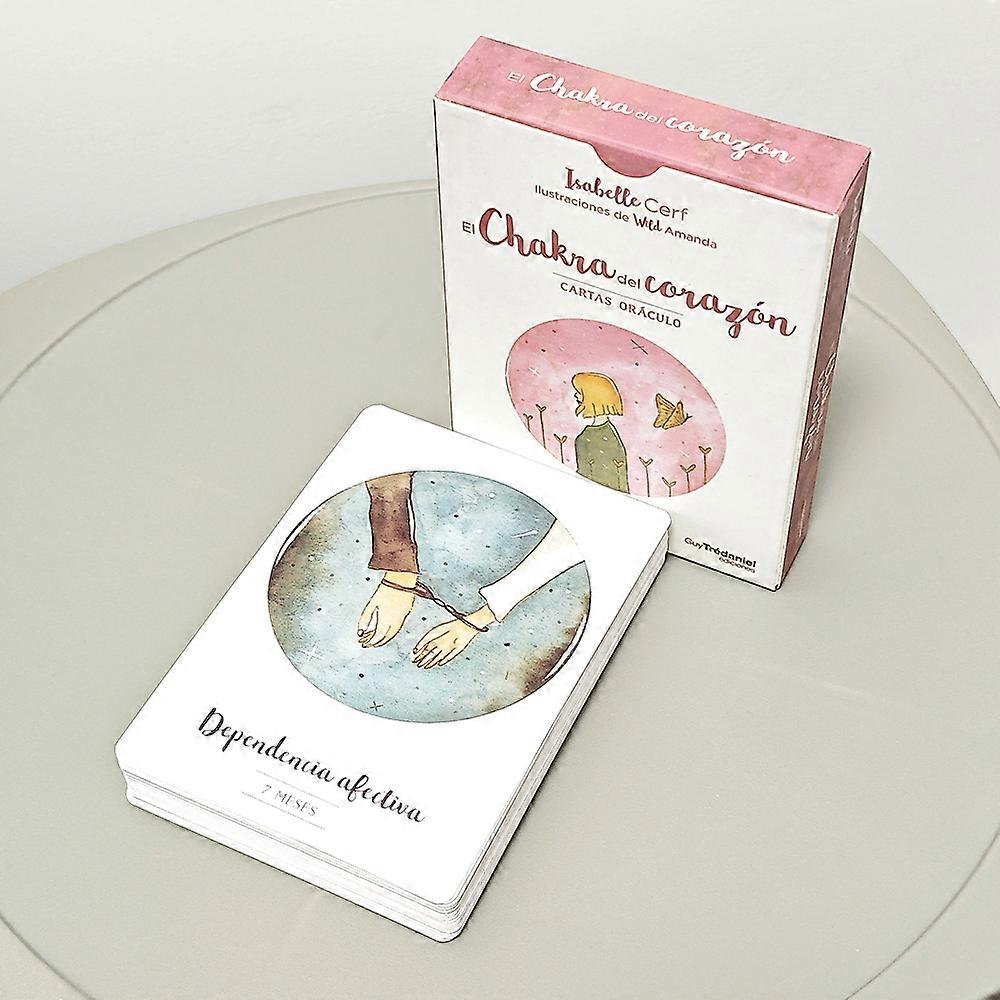 42 Pcs Heart Chakra Oracle Cards Romantic Love Oracle Deck 10.5*7.5cm In Spanish Language