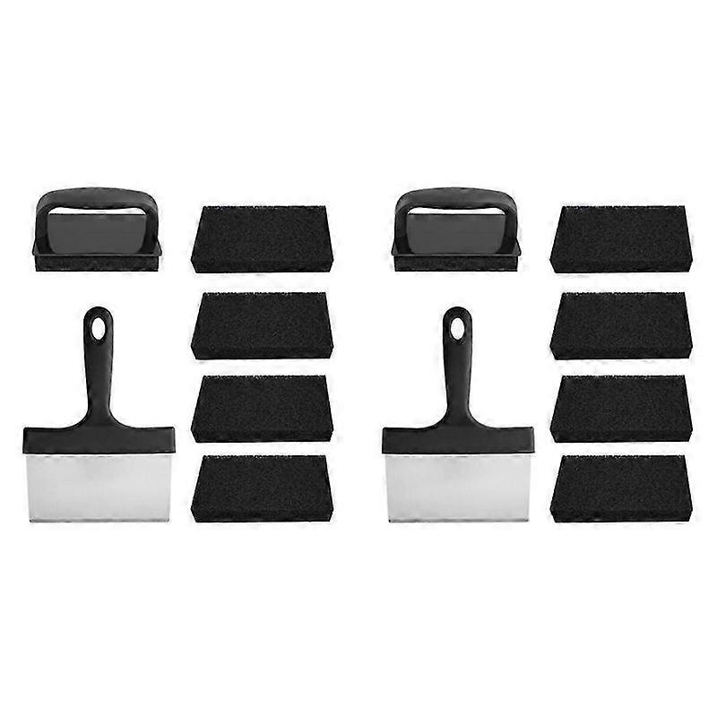2X Versatility Griddle Cleaning Kit Grill Cleaner Tool Set for Hot or Cold Surfaces Scraper Cleaning