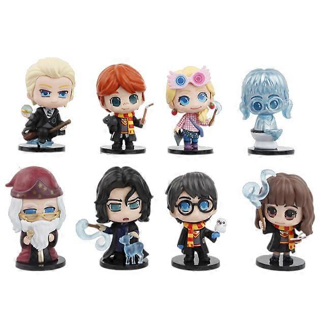 8pc Magic Hogwarts Luna Moaning Myrtle Dumbledore Hermione Ron Snape Figure