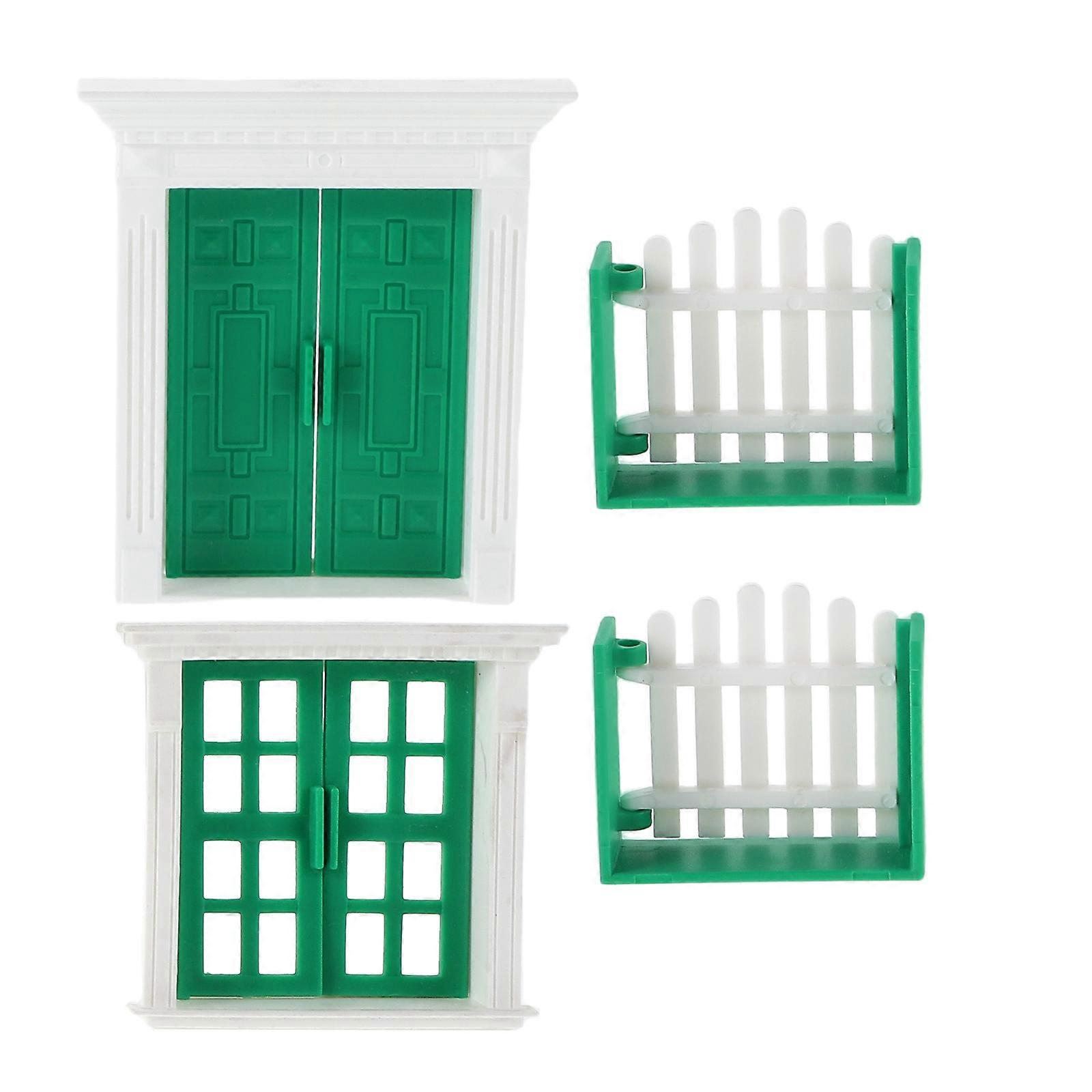 Miniature Door and Window DIY Sets for Model Building 5Sets Resin Material