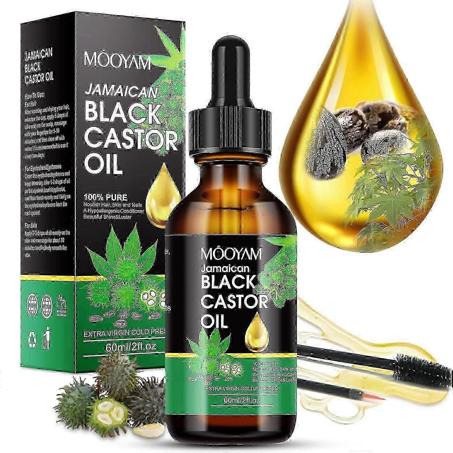 ベストセラージャマイカのヒマシ100%とヒマシ油は未精製のガラス瓶、顔のまつげのためのヒマシ油を押しました