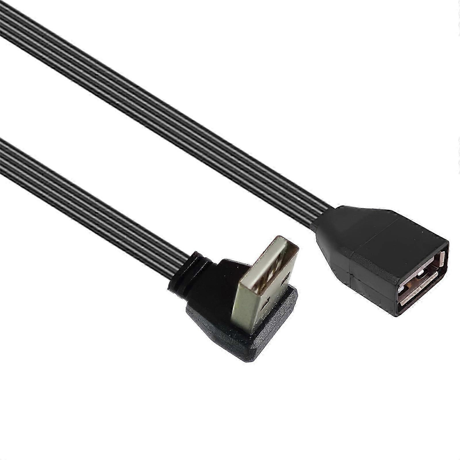 Versatile USB 2.0 Extension Cable with 90-Degree Head for UK Office and Home Electronics