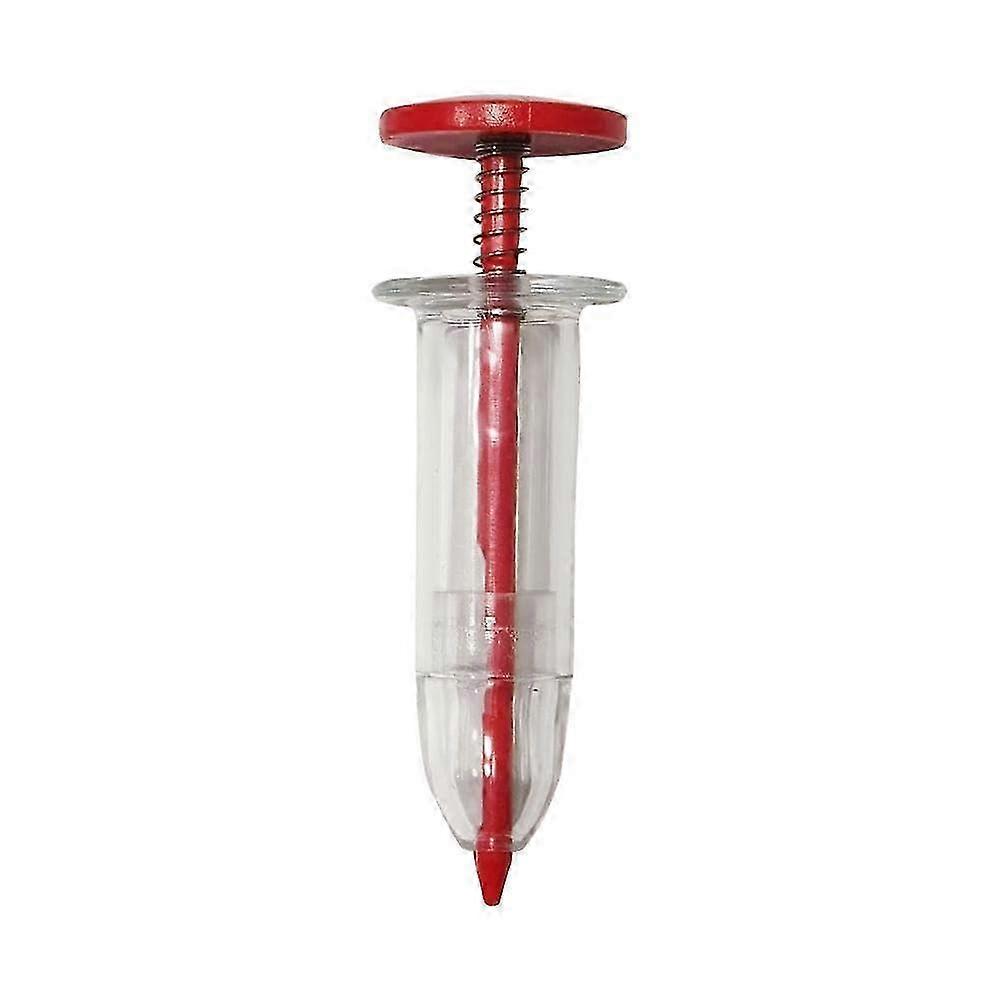 2025 Mini Seed Spreader Set - Handheld Seed Dispenser for Small Seeds with Dibber and Widger, Red Gardening Tools for Flowers and Vegetables