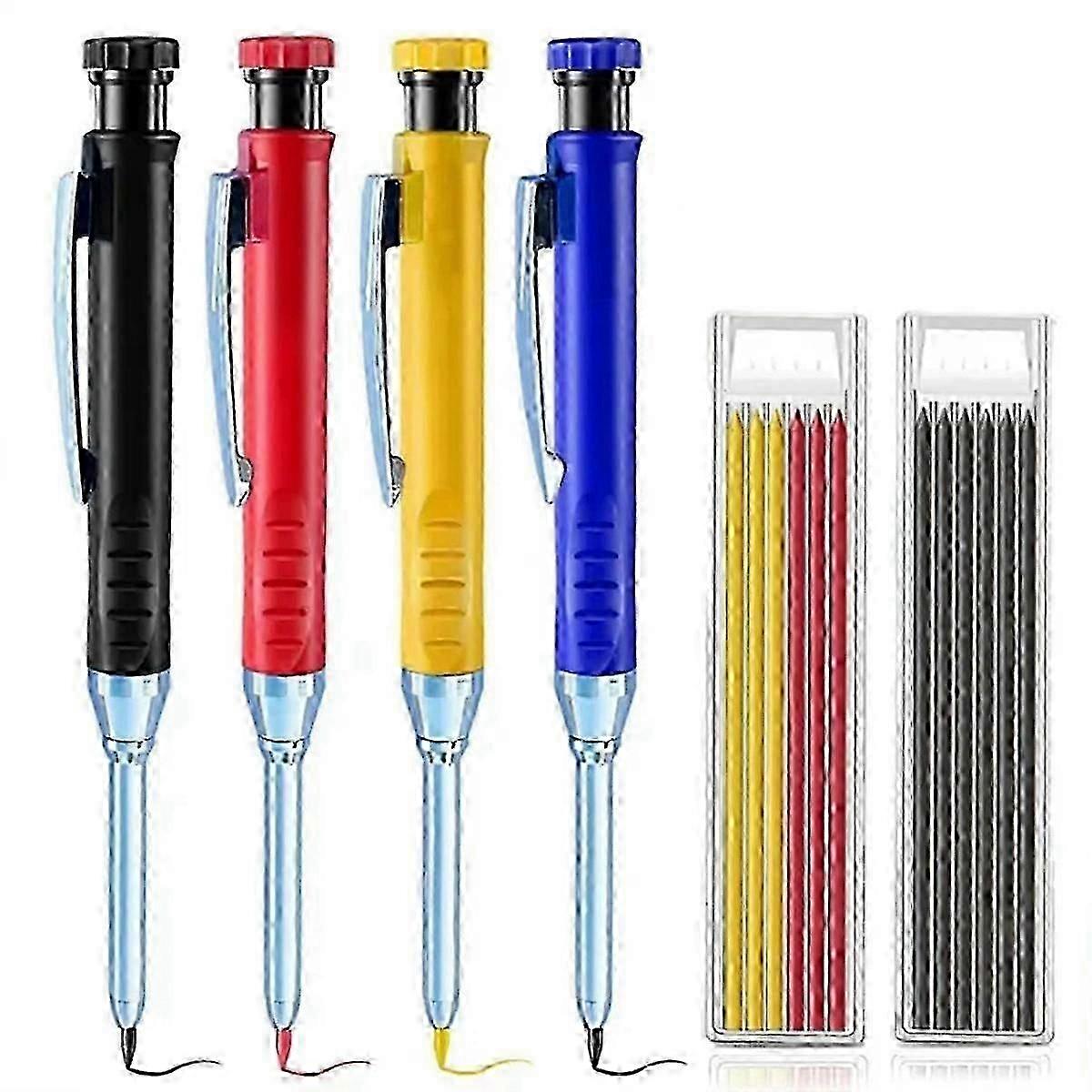 2.8mm Solid Carpenter Mechanical Pencil with Sharpener suitable for Woodworking Construction Long Head Carpenter Pencil