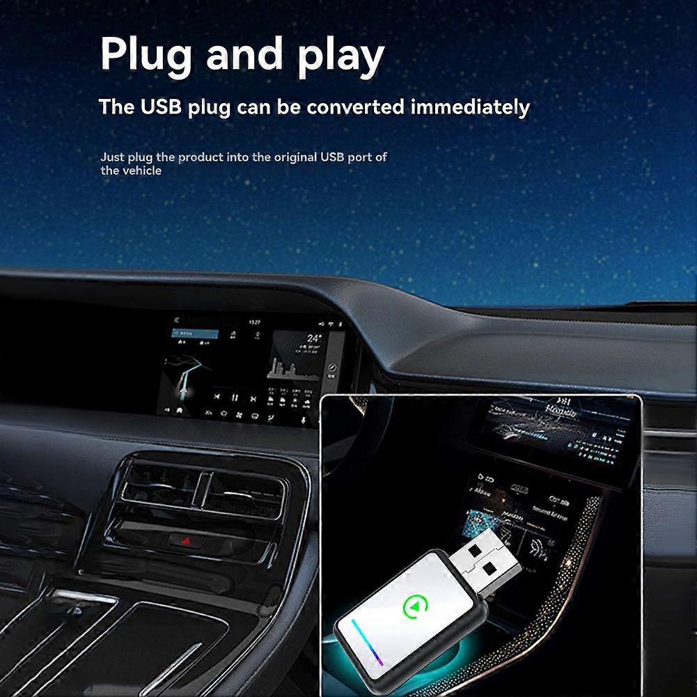 Bezdrátový CarPlay 2v1 s USB adaptérem pro Android Auto, chytrý mini box, plug-play, převádí kabelové CarPlay na bezdrátové