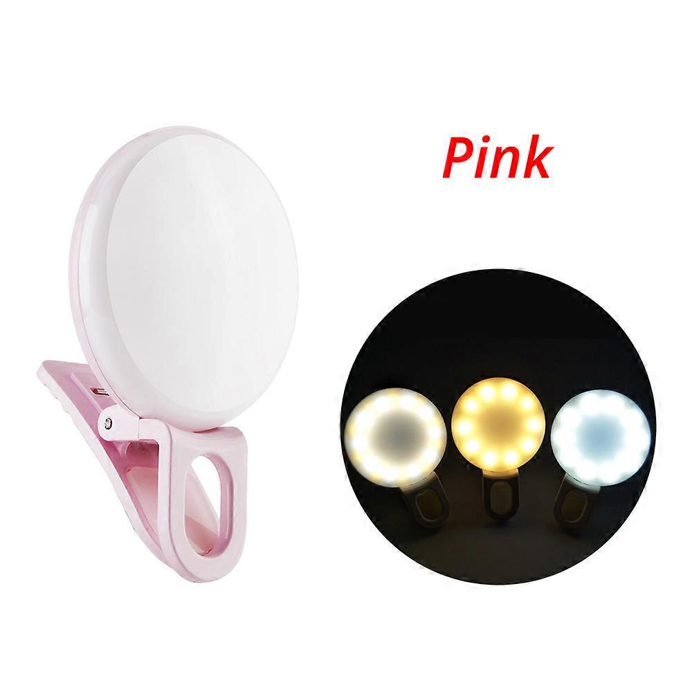 Mini Clip Mobile Phone Fill Night Light Warm White Flashlight Night Reading Light Three-block Camera Lens Selfie Artifact Beauty