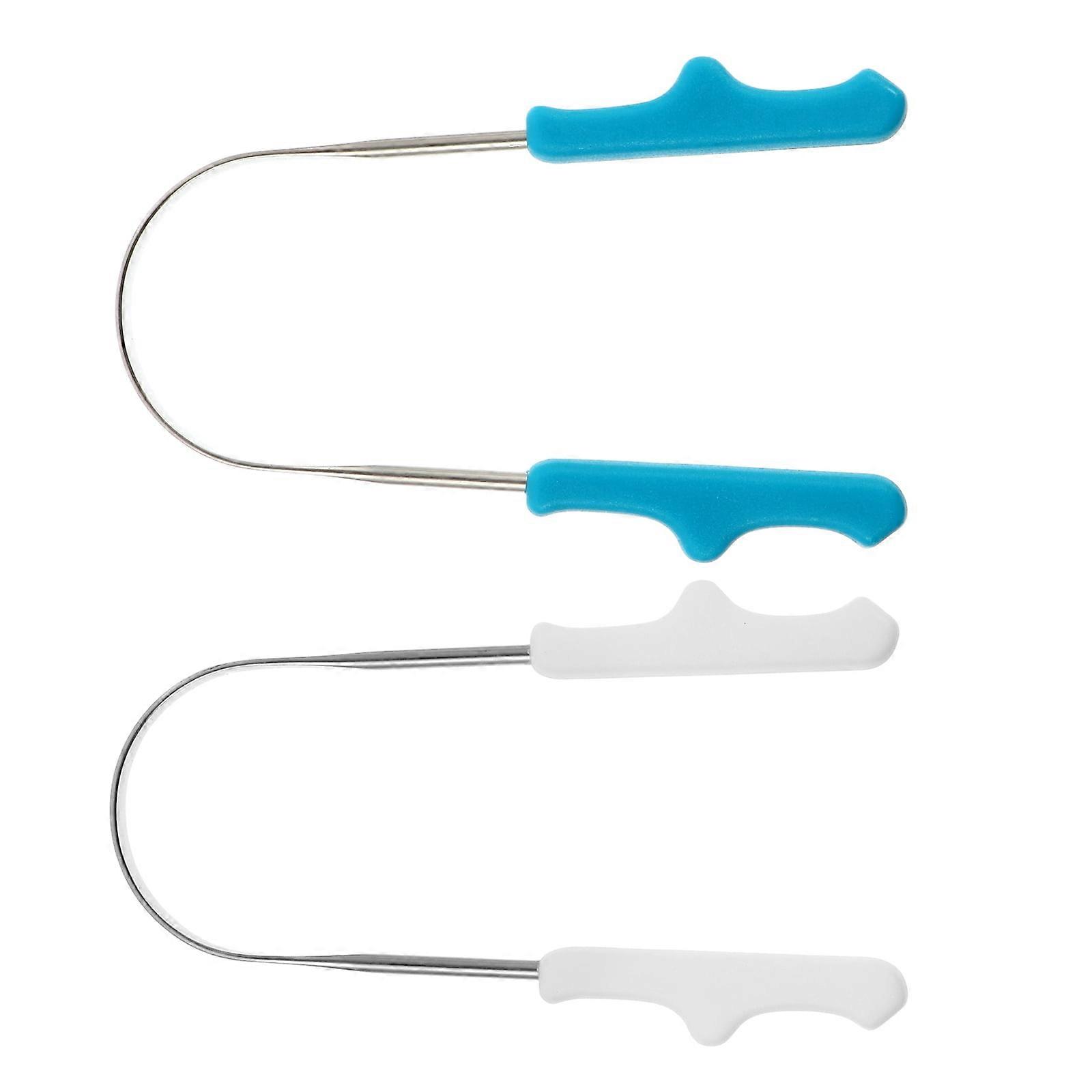 2Pcs Tongue Scraper Oral Device U Shape Tongue Scraping Cleaner