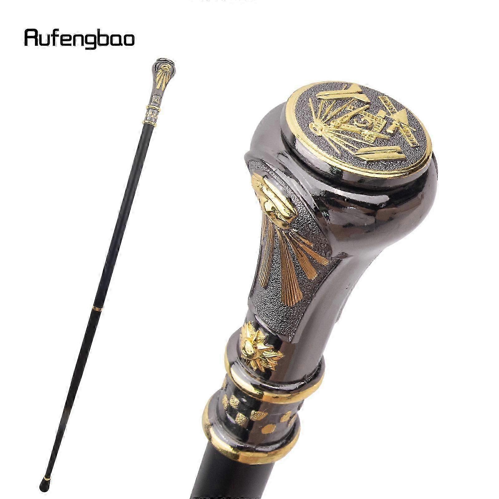 Zlaté zednářství Zednáři VG Totem Relief Walking Cane Módní vycházková hůl Gentleman Crosier Knob Walking Cane 93cm