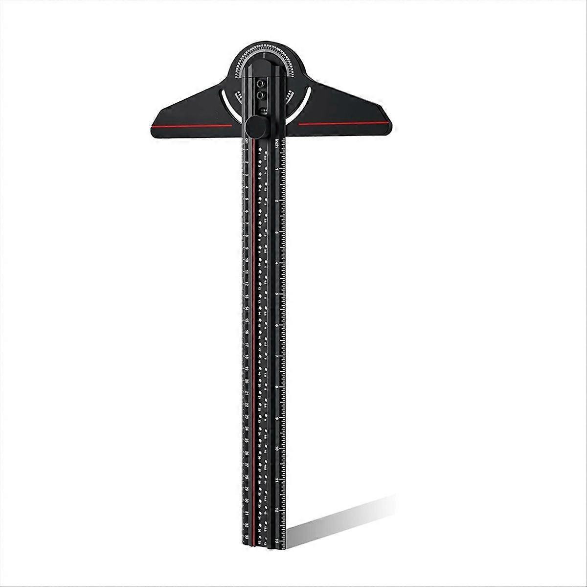 Angle Finder Protractor, with 13 Inch Woodworking Ruler black