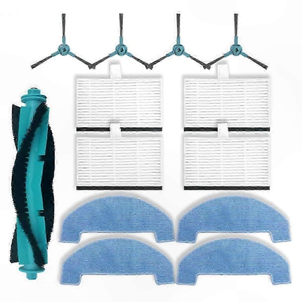 Vacuum Cleaner Main Side Brush and Hepa Filter Replacement for Q8, Q8Max, E10, D10, T10 Lite Models