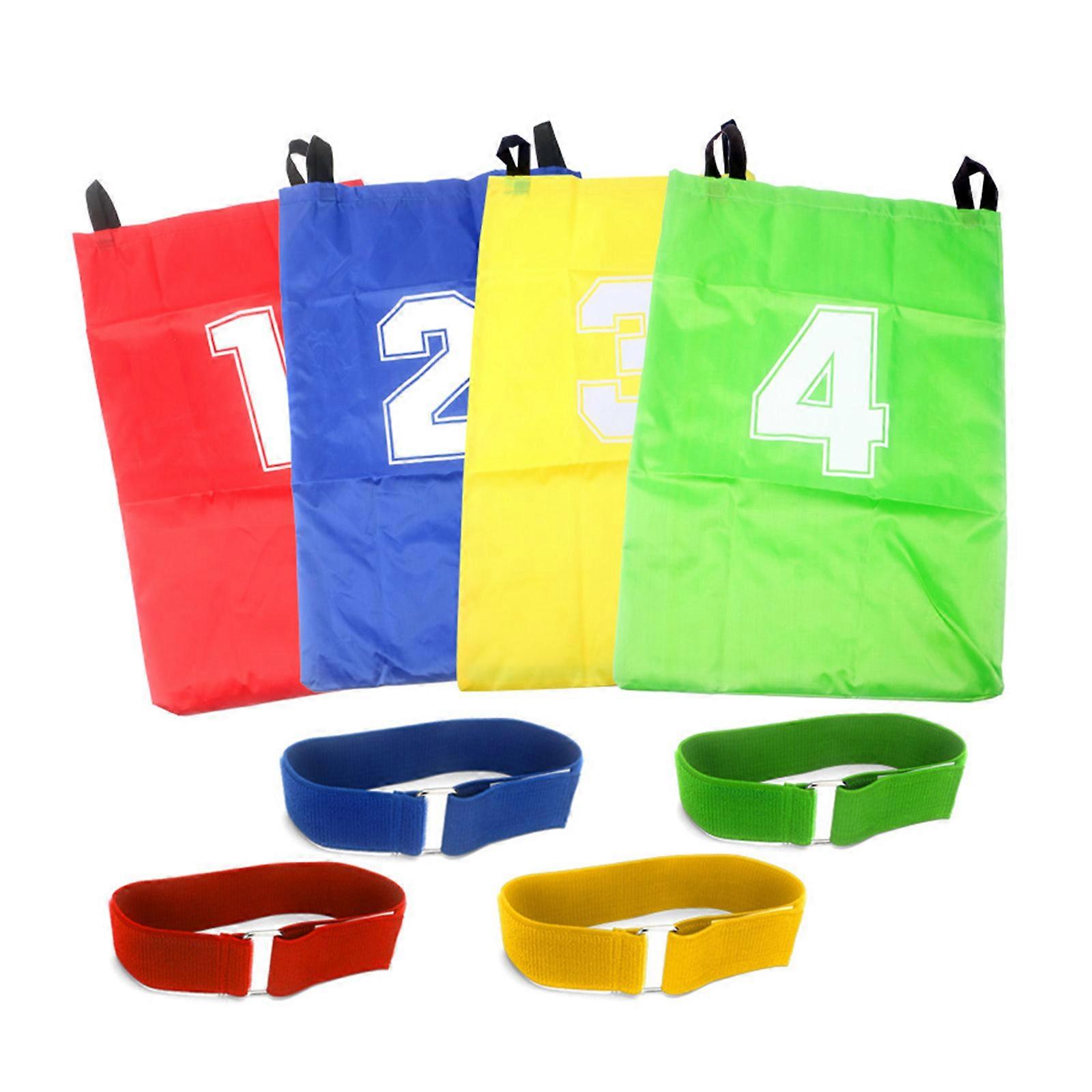 Polyester Sacks Hoppers Set Of 4 For Childrens Outdoor Game Birthday Event Colorful Play Gear Multicolor