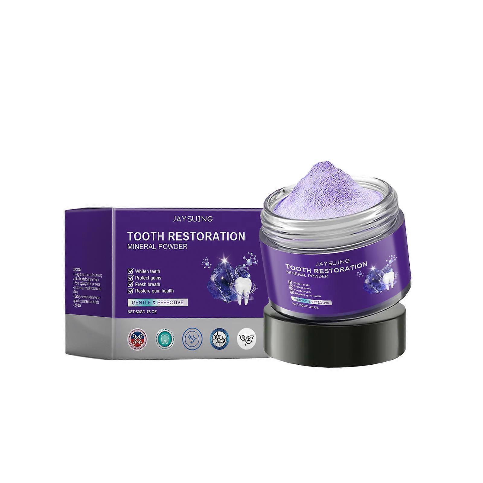 Purple Tooth Powder Gently Cleans Teeth