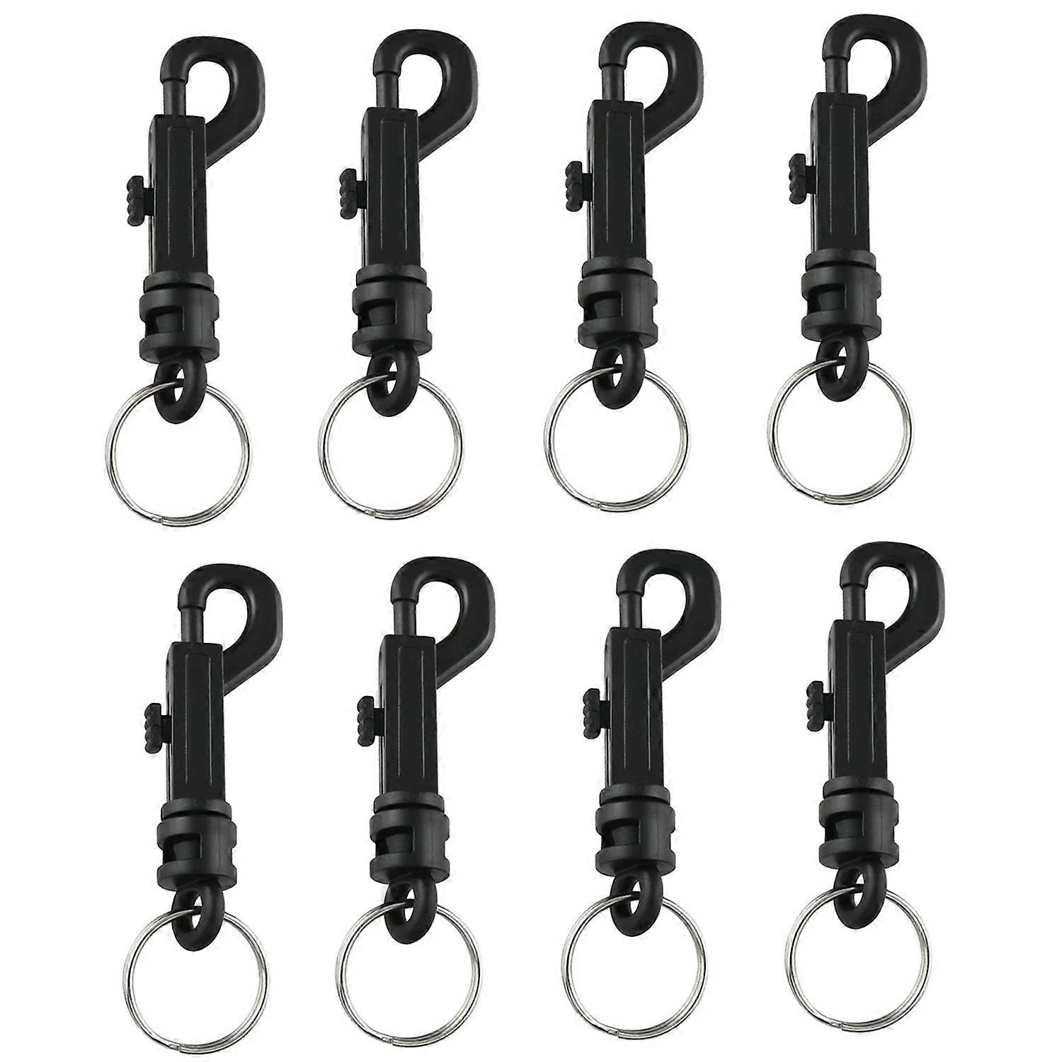 Keychain Clips 8Pack Plastic Lightweight Durable Swivel Snap Bolt Clasp For Keys, Keychains, Tags And Lanyards