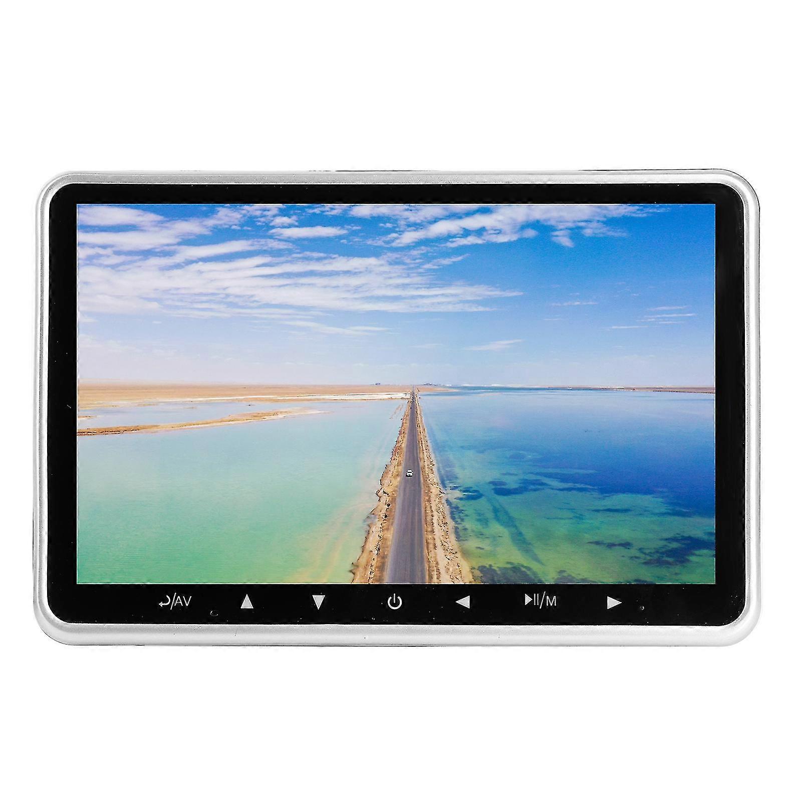 10.1in Car Headrest Monitor Untra Thin TV Pillow Display Back Row MP5 Mount Screen