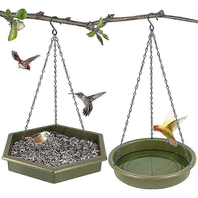 Hanging Bird Bath,Bird Bath   Bird Feeder, Hanging Bird Bath & Bird Feeder For Outside* @BUGU