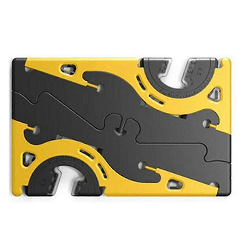 Foldable Rotating Card Type Stable Pocket Tripod Universal Phone Stand Holder Yellow