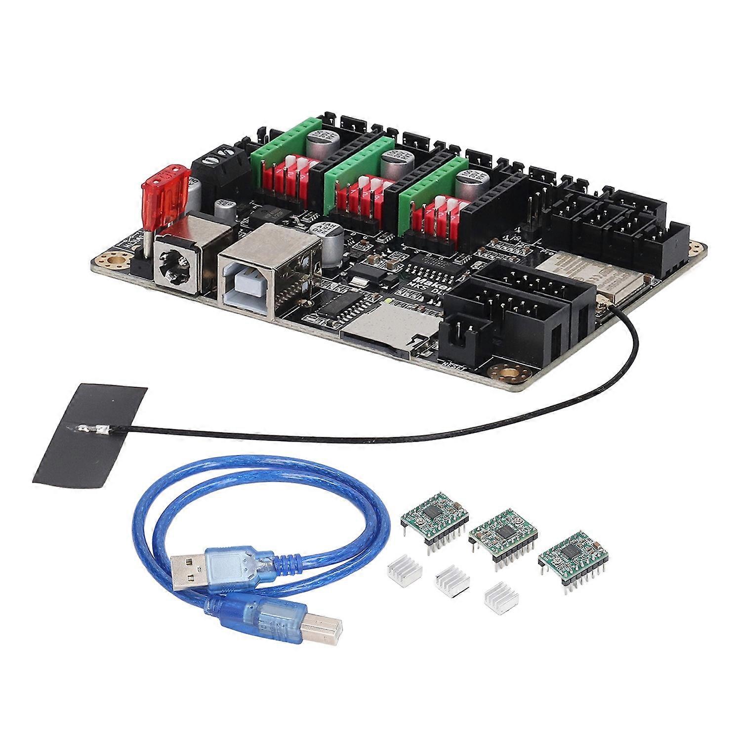 Laser Engraver Mainboard 32 Bit Main Board with A4988 Step Motor for Makerbase MKS DLC32 V2.1 12‑24V