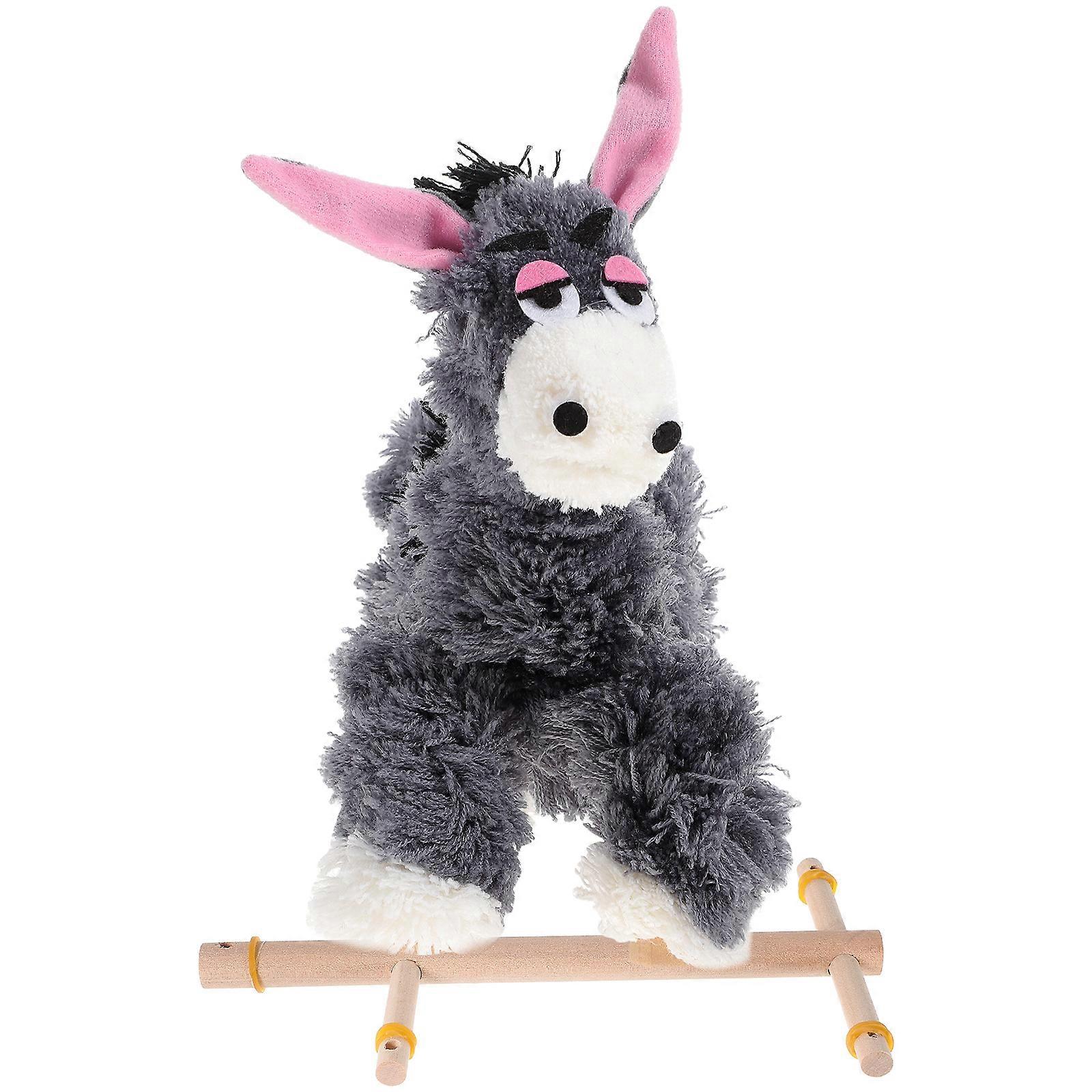 Animals Marionette Puppet Interactive Plush Toy Puppet Show Grey