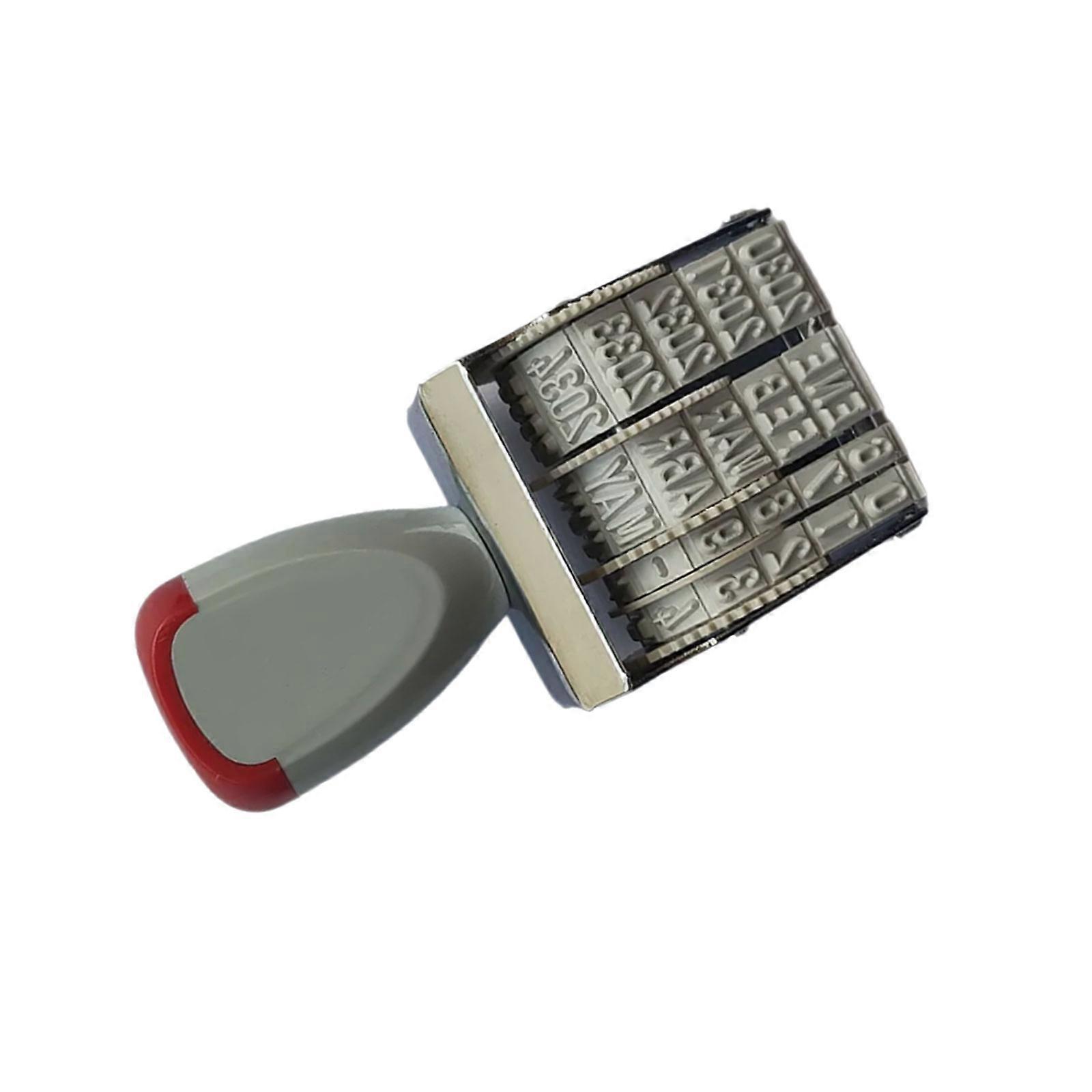 Anglické/španělské/francouzské datumovní razítko plastové číselné razítko s nastavitelnými číslicemi, razítko s datem, inkoustové razítko pro kancelář, vícebarevné