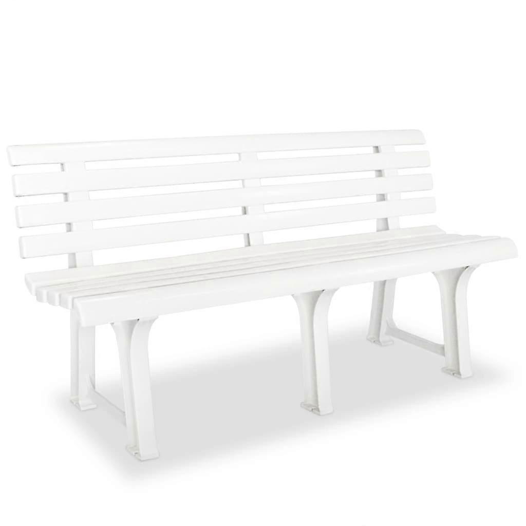 Garden Bench 145.5 cm Plastic White