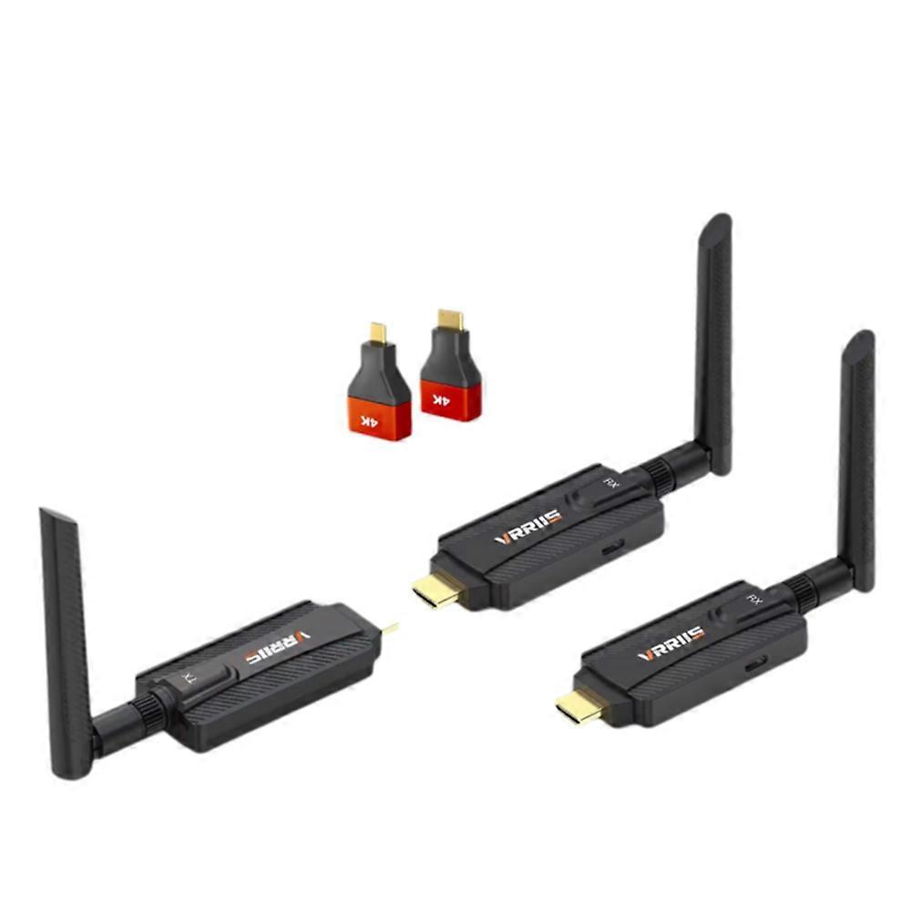 Vrriis 200M Wireless HDMI-Compatible Transmitter and Receiver TV Meeting Transmitter Projection Video Display Adapter