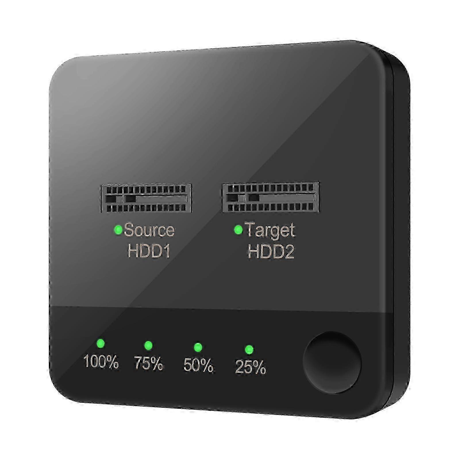 Dual Bay M.2 SSD Duplicator Docking Station for High-Speed Offline Cloning, Compatible with NVMe and SATA SSDs