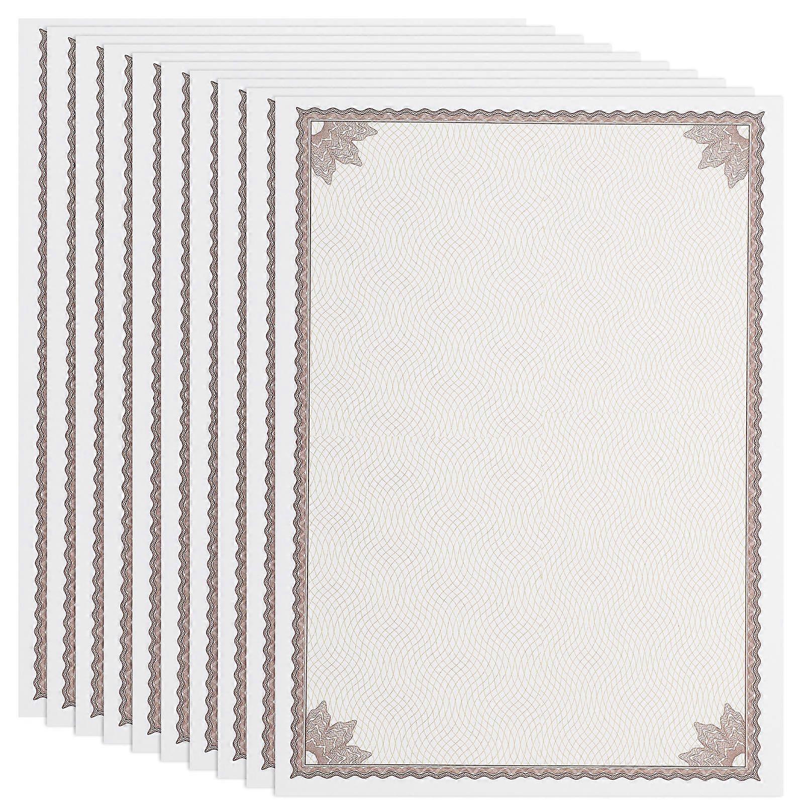 10pcs Blank Certificate Paper Writable Printable Certificate Inner Paper for Office Use