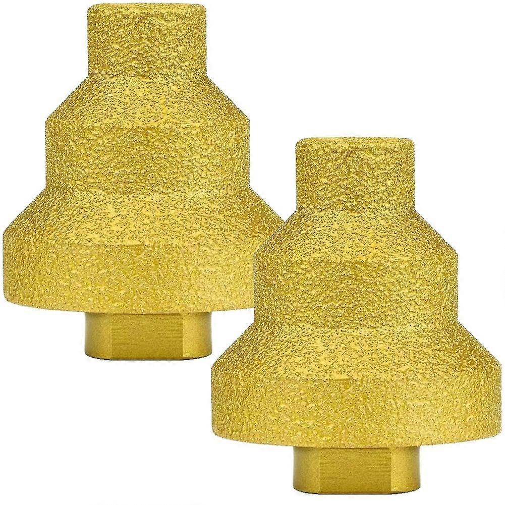 2pcs Diamond Core Drill Bit,20-35-50mm Chamfer Multi-Layer Conical Hole Opener,Diamond Step Drill Bit with Shank M10