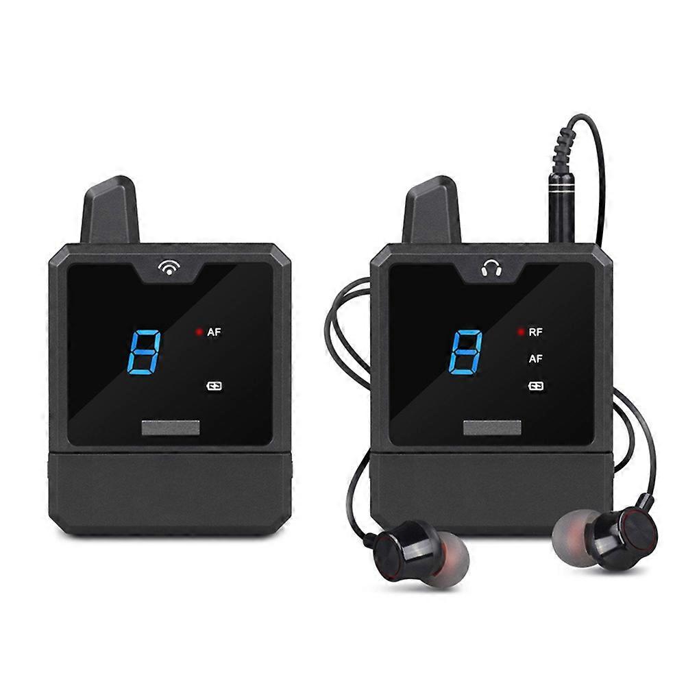 UHF IEM Wireless in-Ear Monitor System Audio-Mini UHF Rechargeable for Music Audio Monitoring Live Broadcast