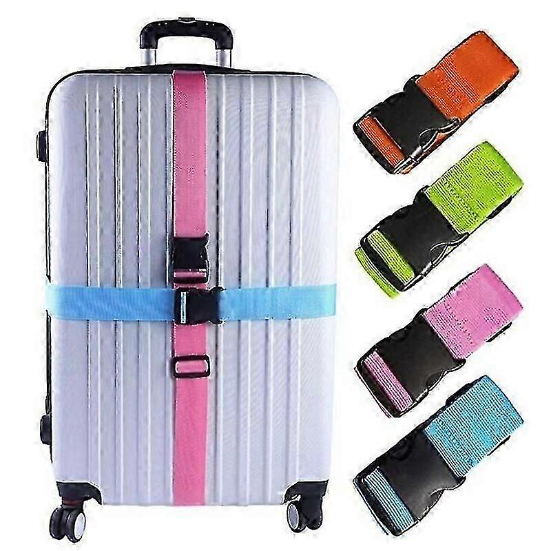 Adjustable baggage straps 4 pack secure travel suitcase belts