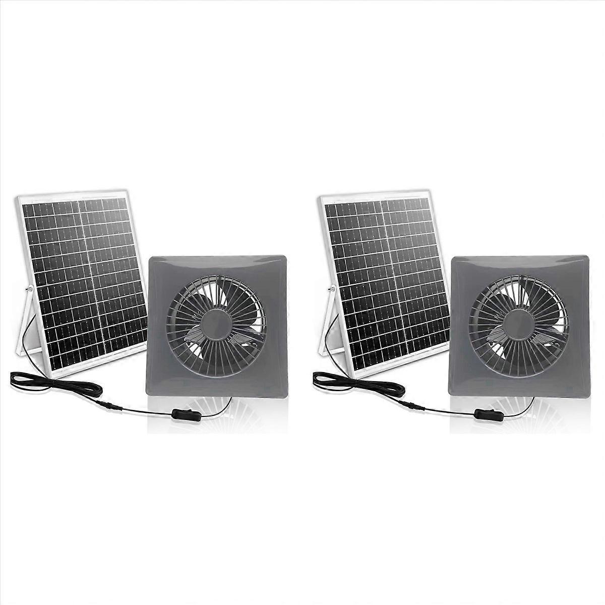 2X Energy 4Inch High-Speed Solar Silent Fan with 8W Panel Shed Solar Exhaust Fan Greenhouses,She
