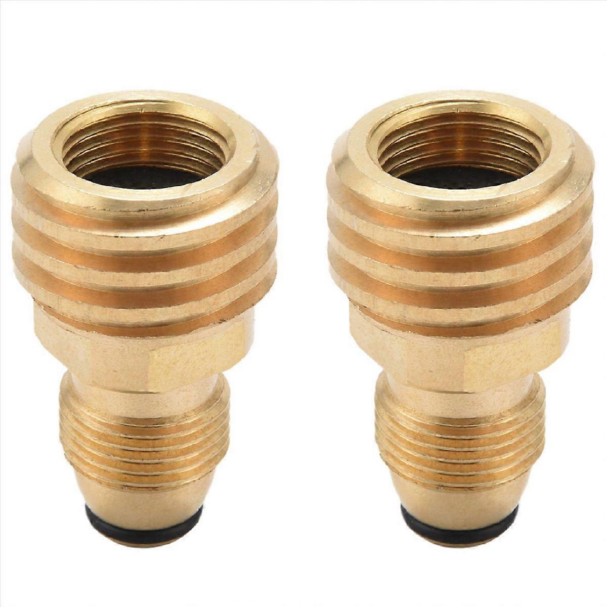 2X Propane Gas Adapter Converts POL LP Tank Service Valve to QCC1/Type1- Old to 