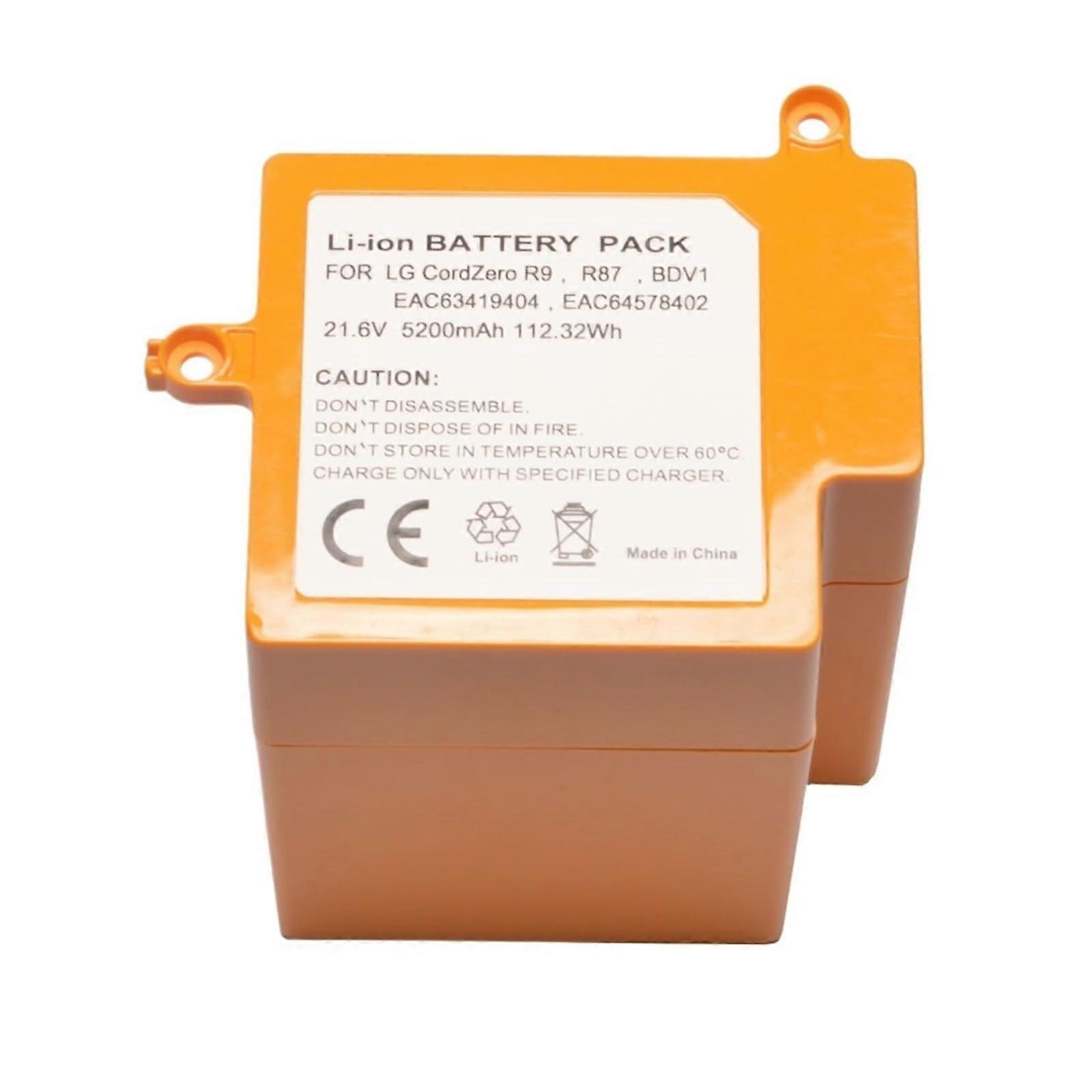 Robot Vacuum Cleaner Battery 21.6V 5200mAh Compatible with CordZero R87 R9 R9MASTER EAC63419402