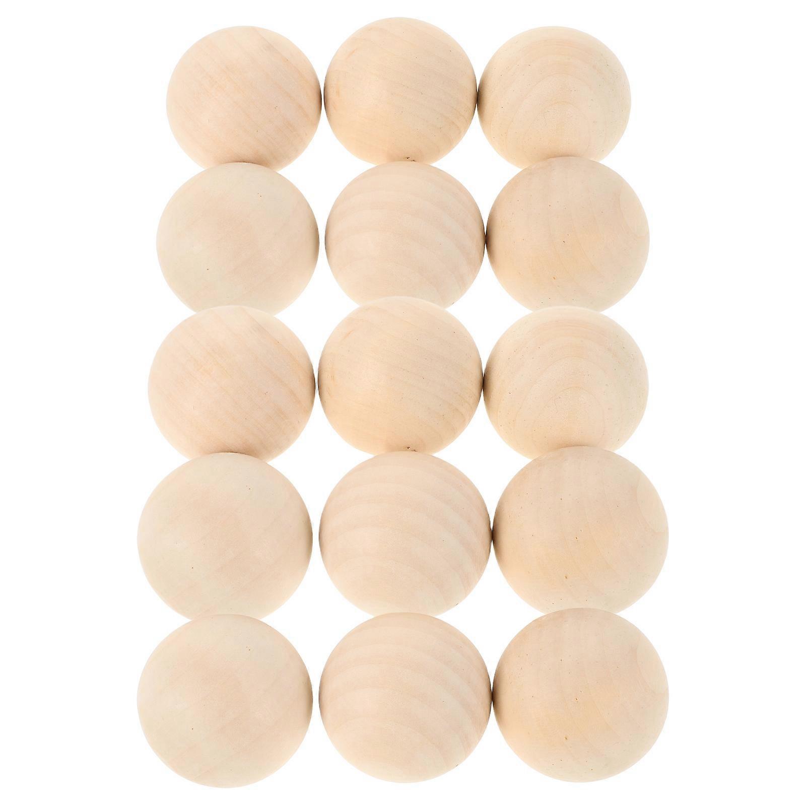 Plain Wood Balls Solid Wood Balls for Hockey Game 30Pcs